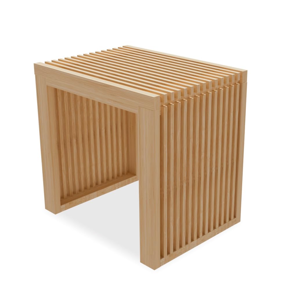 Bamboo Dining Bench Indoor Long Entryway Shoe Rack Benchs,Outdoor Modern Wood Benches 35 Inch Bamboo Bench for Living Room Hallway Bedroom Bathroom