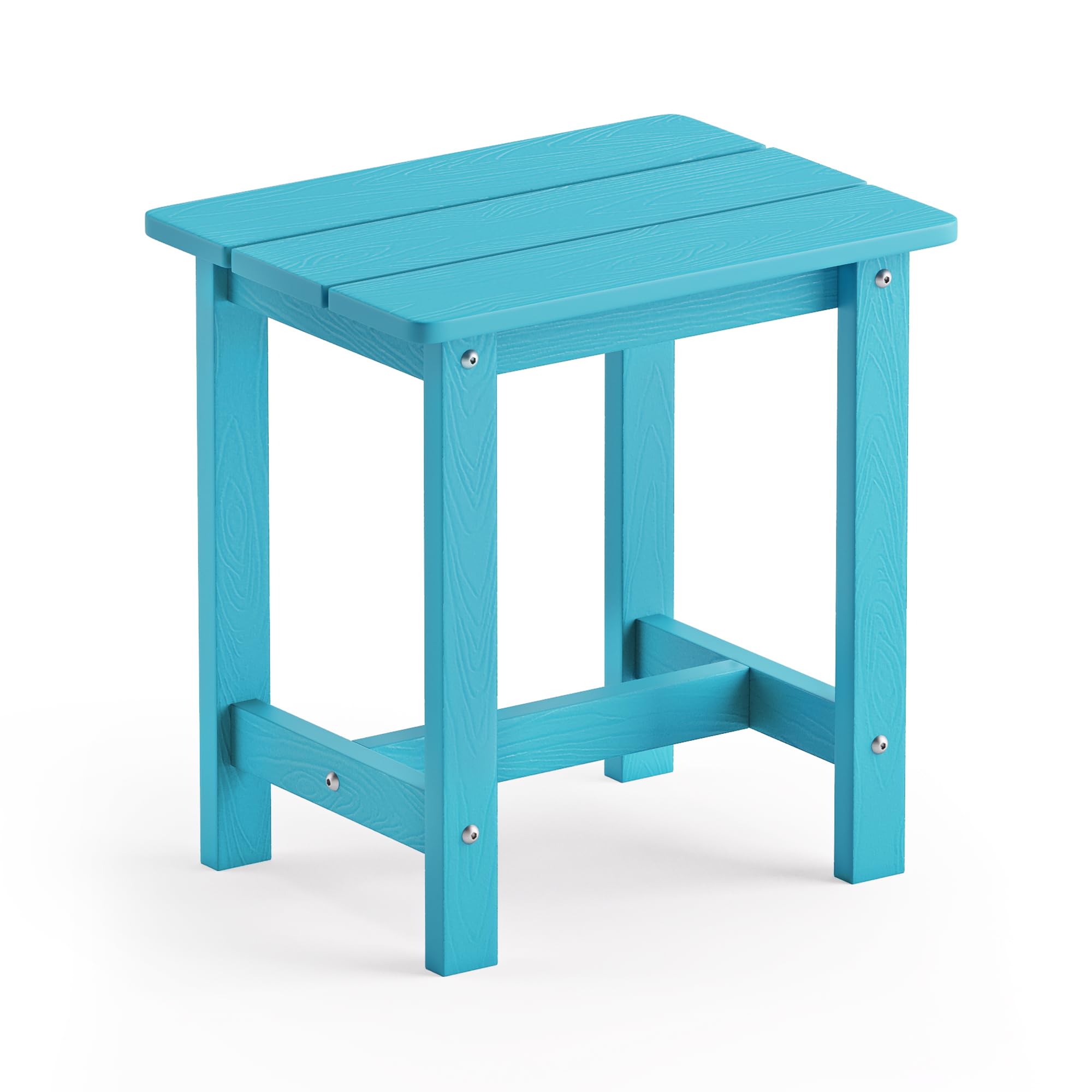 LUE BONA Outdoor Side Table Set of 2, HDPS Small Outdoor Table, Adirondack Side Table, Outside End Table for Patio, Porch, Deck, Pool, Weather Resistant/Easy Maintenance/Indoor or Outside Use, Black
