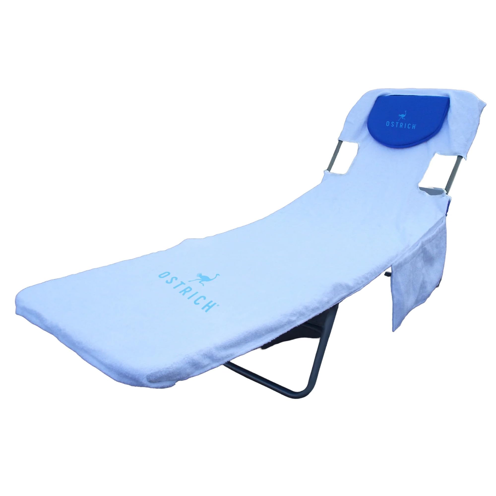 Ostrich the Original Chaise 72 x 22 Inch Lounge Portable Reclining Lounger, Outdoor Patio, Beach, Lawn, Camping, or Pool Tanning Chair, Red