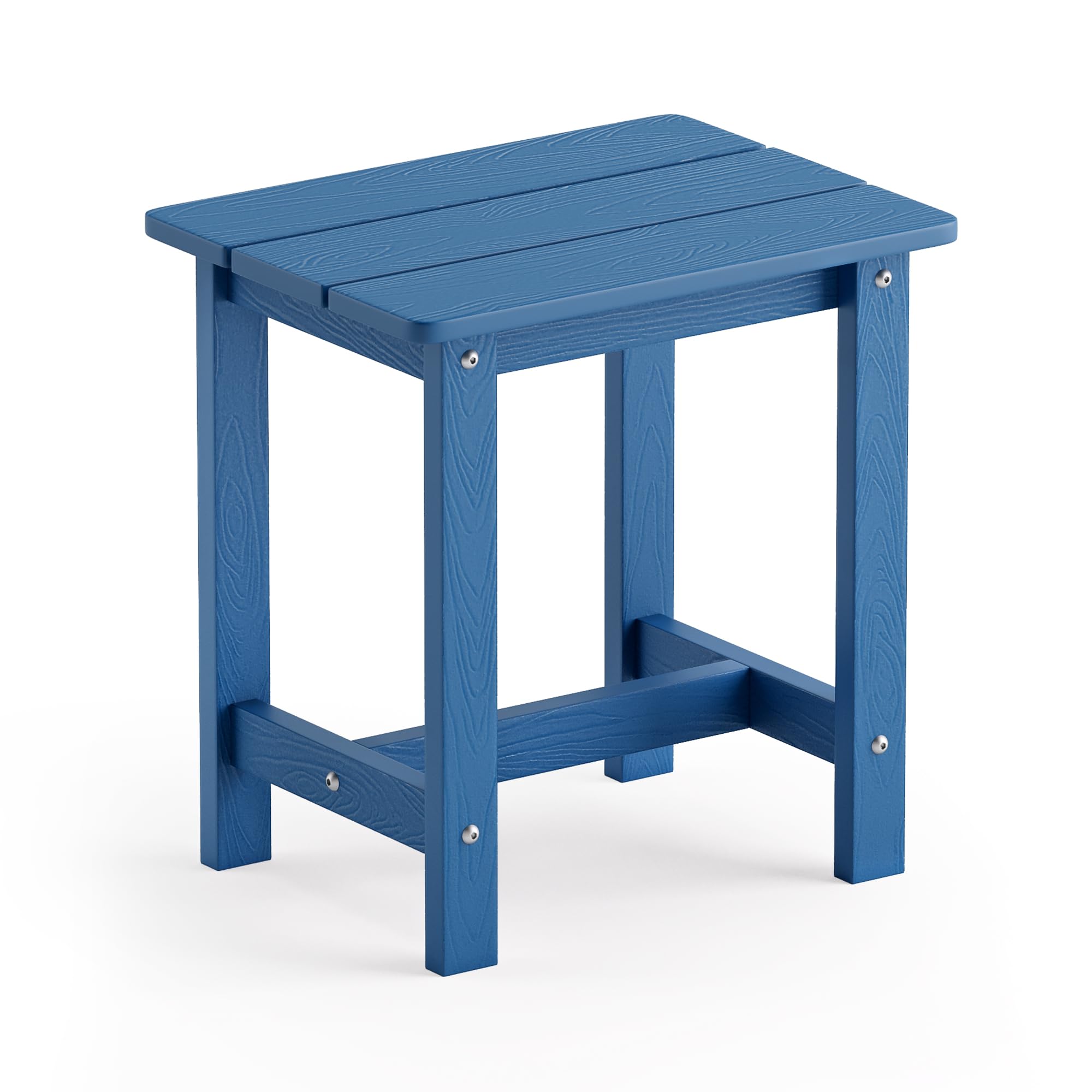 LUE BONA Outdoor Side Table Set of 2, HDPS Small Outdoor Table, Adirondack Side Table, Outside End Table for Patio, Porch, Deck, Pool, Weather Resistant/Easy Maintenance/Indoor or Outside Use, Black