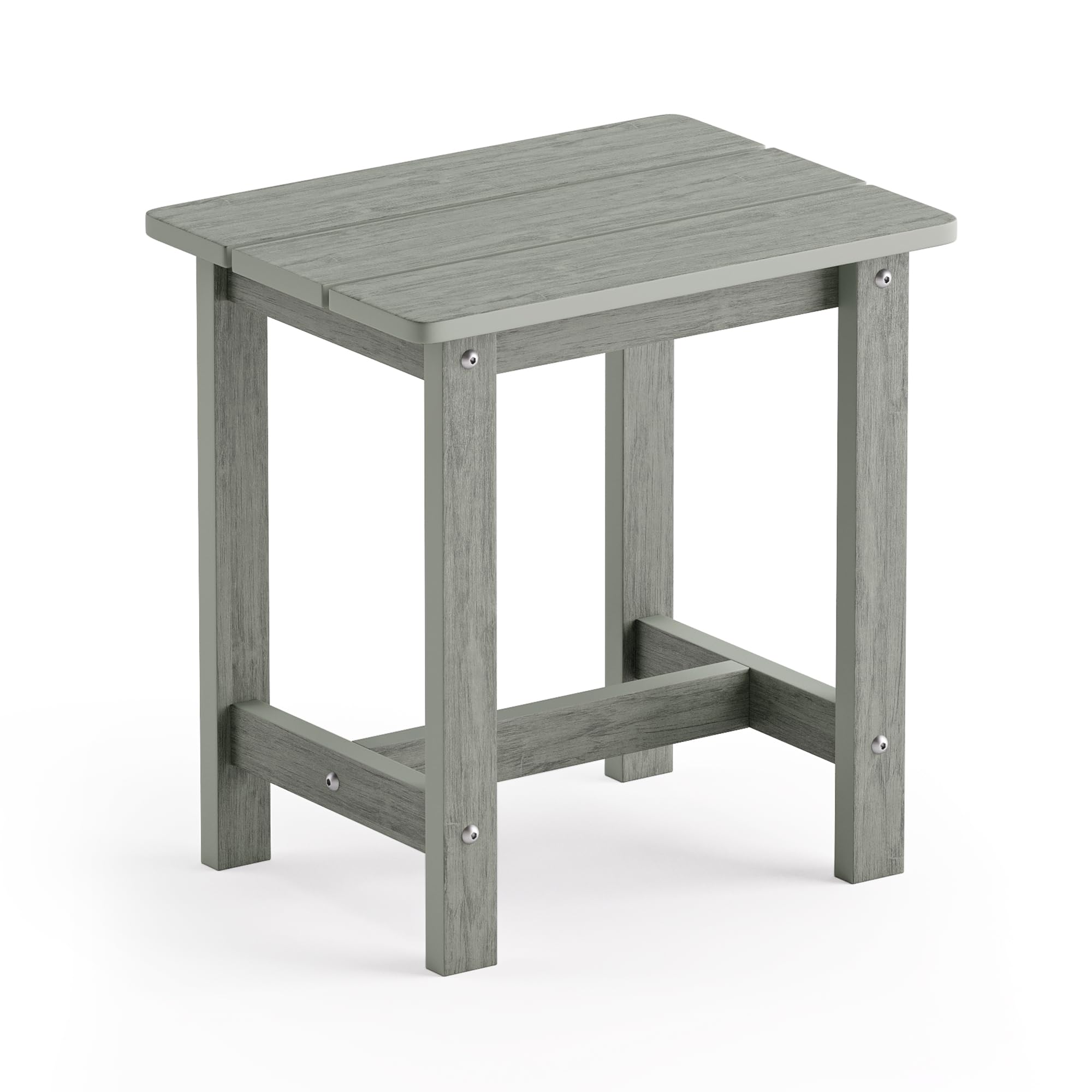 LUE BONA Outdoor Side Table Set of 2, HDPS Small Outdoor Table, Adirondack Side Table, Outside End Table for Patio, Porch, Deck, Pool, Weather Resistant/Easy Maintenance/Indoor or Outside Use, Black