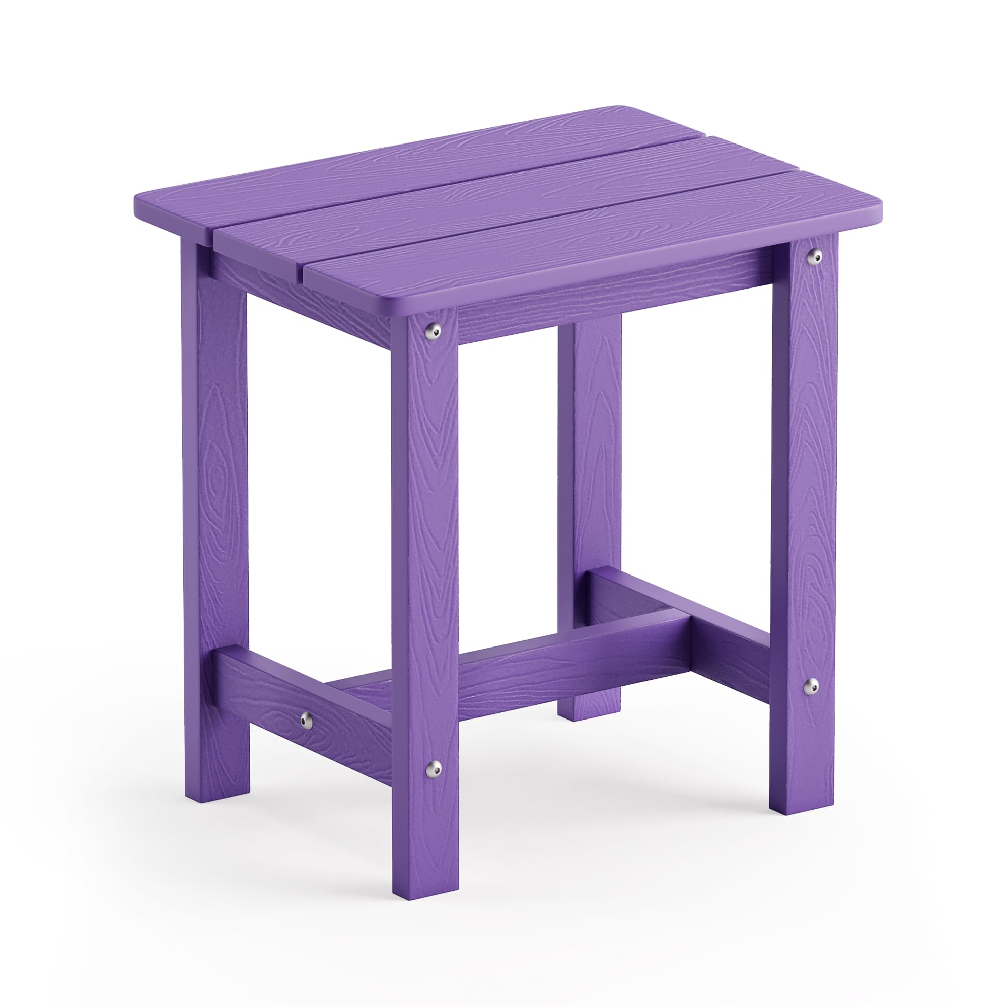 LUE BONA Outdoor Side Table Set of 2, HDPS Small Outdoor Table, Adirondack Side Table, Outside End Table for Patio, Porch, Deck, Pool, Weather Resistant/Easy Maintenance/Indoor or Outside Use, Black