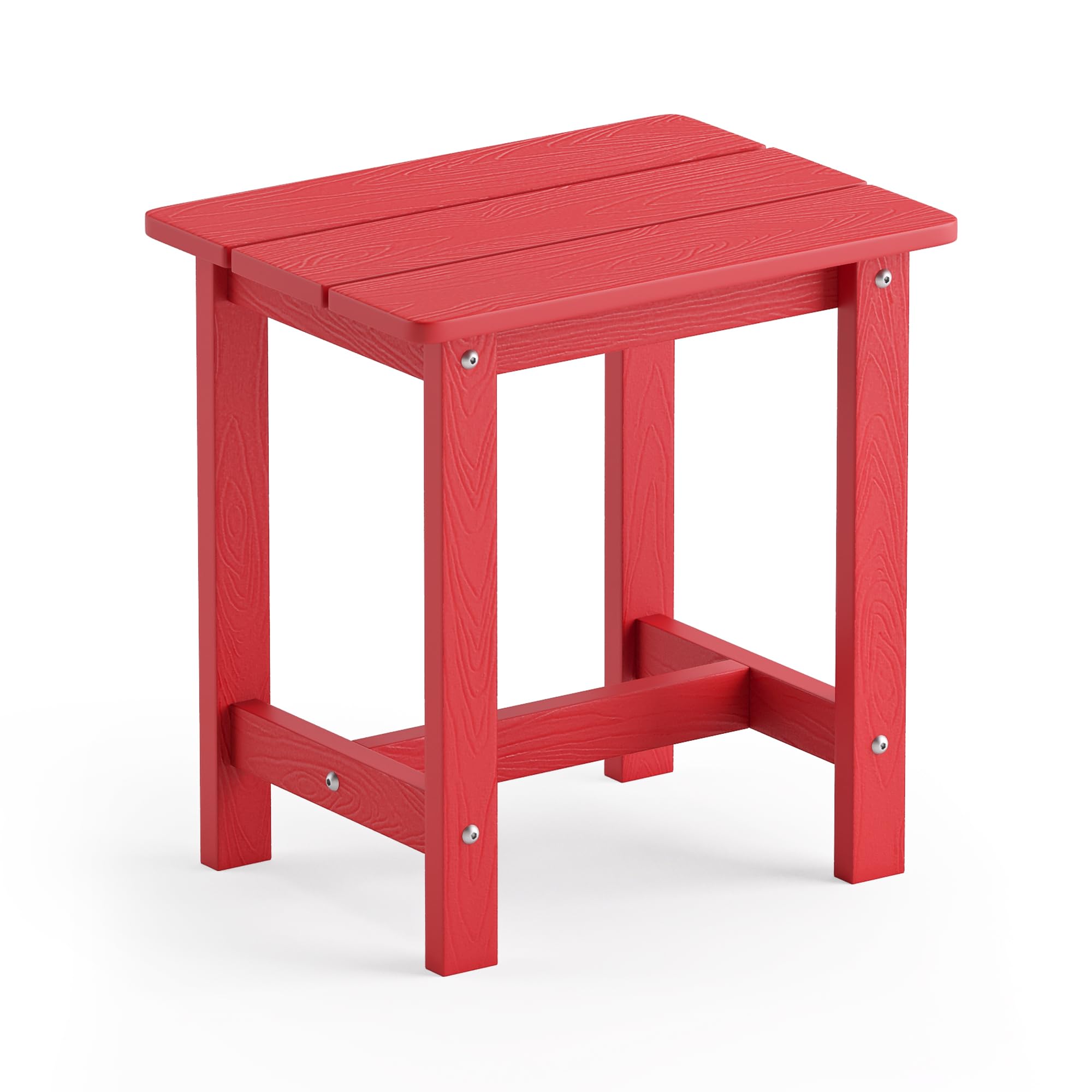 LUE BONA Outdoor Side Table Set of 2, HDPS Small Outdoor Table, Adirondack Side Table, Outside End Table for Patio, Porch, Deck, Pool, Weather Resistant/Easy Maintenance/Indoor or Outside Use, Black
