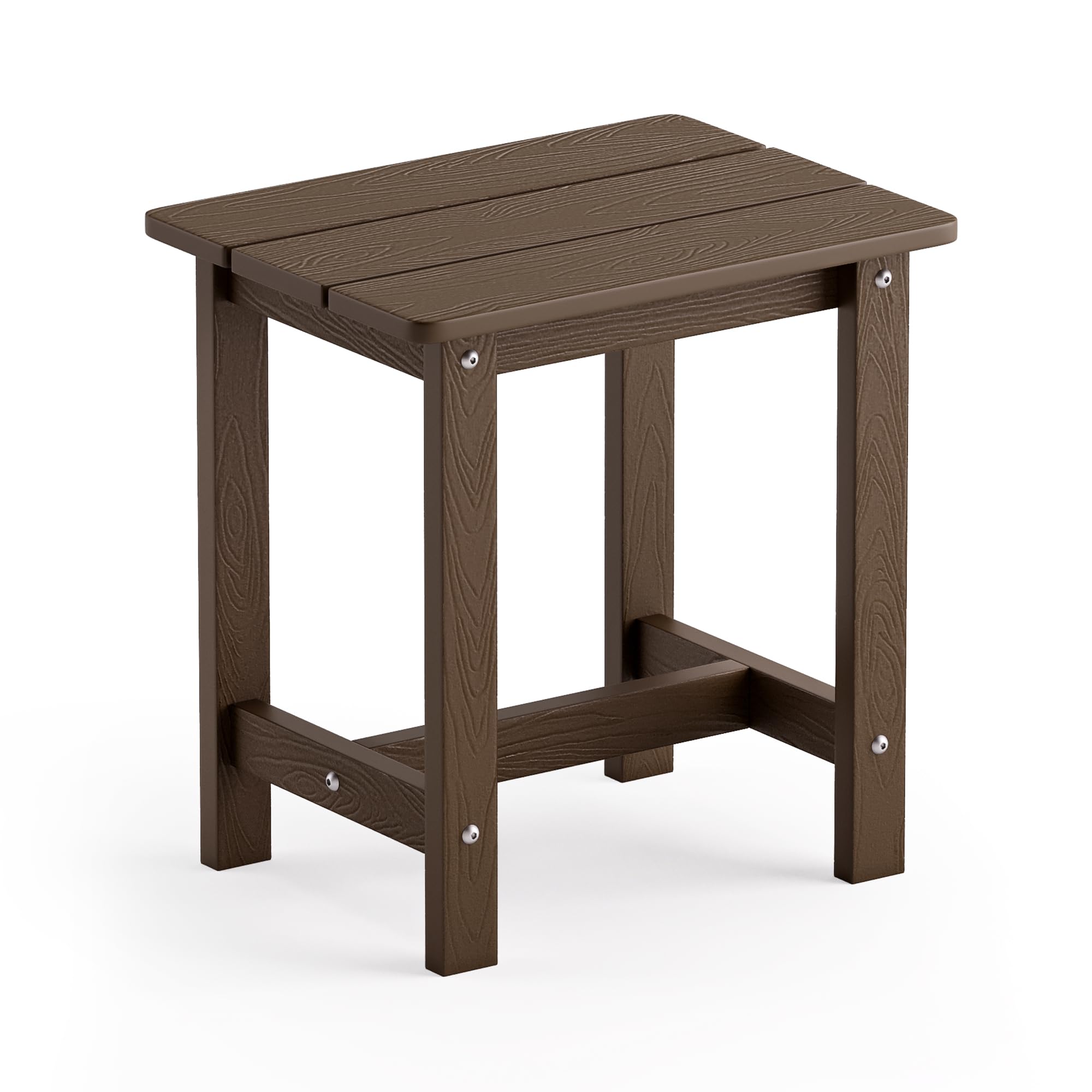 LUE BONA Outdoor Side Table Set of 2, HDPS Small Outdoor Table, Adirondack Side Table, Outside End Table for Patio, Porch, Deck, Pool, Weather Resistant/Easy Maintenance/Indoor or Outside Use, Black