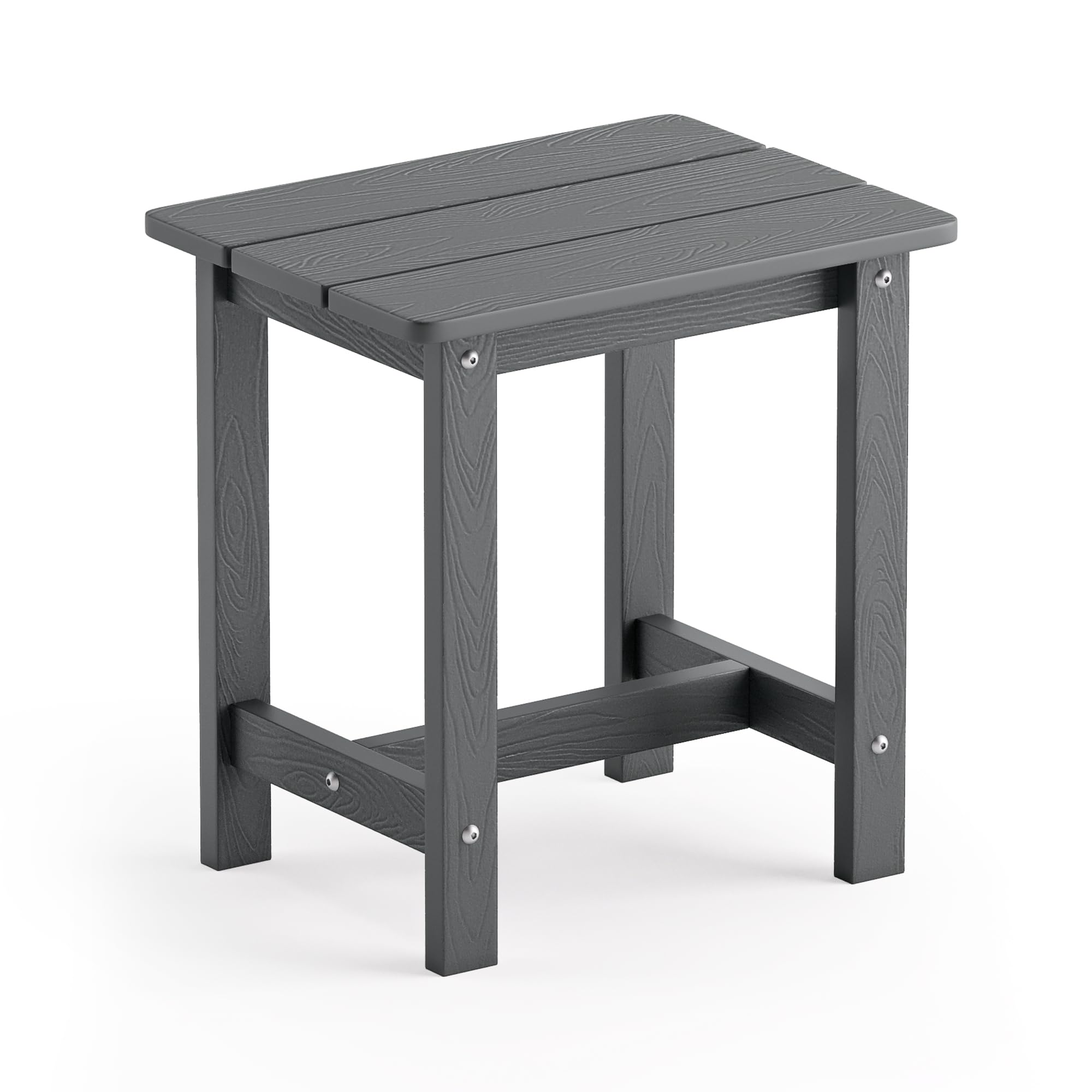 LUE BONA Outdoor Side Table Set of 2, HDPS Small Outdoor Table, Adirondack Side Table, Outside End Table for Patio, Porch, Deck, Pool, Weather Resistant/Easy Maintenance/Indoor or Outside Use, Black