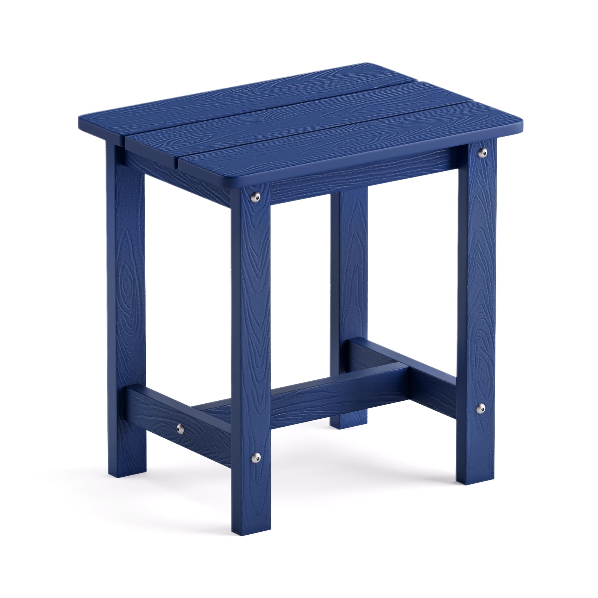 LUE BONA Outdoor Side Table Set of 2, HDPS Small Outdoor Table, Adirondack Side Table, Outside End Table for Patio, Porch, Deck, Pool, Weather Resistant/Easy Maintenance/Indoor or Outside Use, Black
