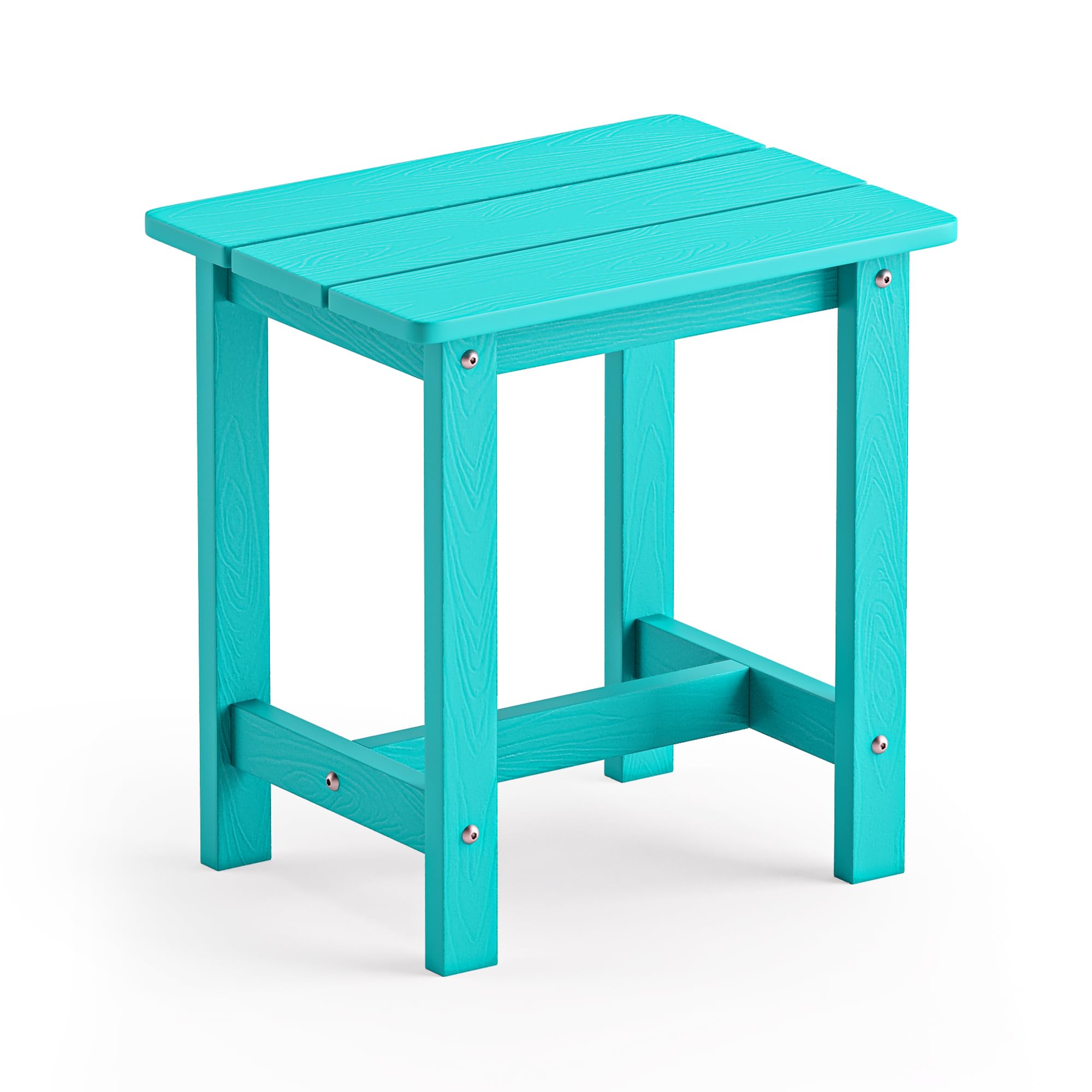 LUE BONA Outdoor Side Table Set of 2, HDPS Small Outdoor Table, Adirondack Side Table, Outside End Table for Patio, Porch, Deck, Pool, Weather Resistant/Easy Maintenance/Indoor or Outside Use, Black